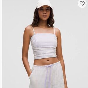 Lululemon Seersucker Check Strappy Tank Top XS/ NWT